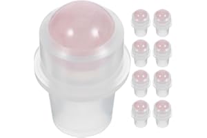 Baluue 9Pcs Replacement Essential Oil Roller Tops with Durable Roller Balls for Even Application on 0.78X0.43 Inch Bottles Id