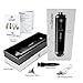 Easy Grinder Electric Spice Herb Grinder and Dispenser with Replacement Blades 2.5g Storage Chamber, Adjustable Magnetic Swing Tip, Rechargeable Battery, USB cord, and Cleaning Brush Black