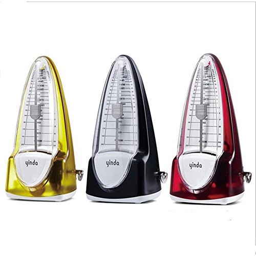 Mechanical Metronome Traditional High Accuracy Tempo Range for Musicians Piano Players Red Color by Elrido