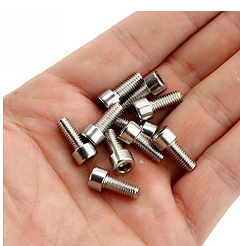 Juscycling M5 Hex Socket Tapping Screw Bolts for Bike Water Bottle Cage Holder Bracket Rack 10pcs/Bag