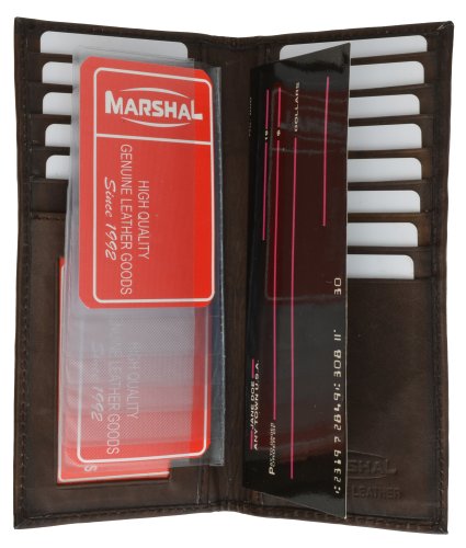 100% Leather Bi-fold Credit Card ID Holder Bill Wallet BR #4507CF