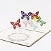 Wivily Beautiful Butterfly Handmade 3D Pop Up Christmas Cards Birthday Cards Best Wish Mother's Day Creative Greeting Cards Papercraft