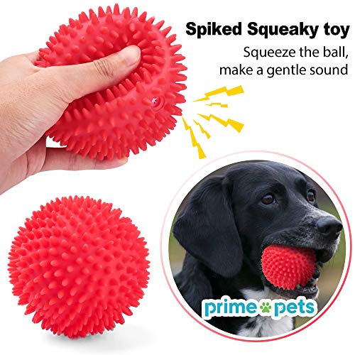 3 Pack Dog IQ Treat Ball, Interactive Food Treat Dispensing Dog Toys, Non-Toxic Natural Rubber Dog Chew Toys, Increases Mental Stimulation