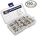 Deliy 160pcs Fast-blow Glass Fuses Quick Blow Car Glass Tube Fuses Assorted Kit Amp