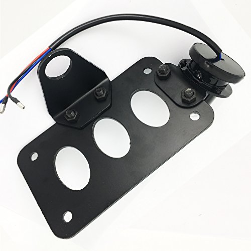 image for Amazicha LED Side Mount License Plate Holder Brake Round Tail Light fo