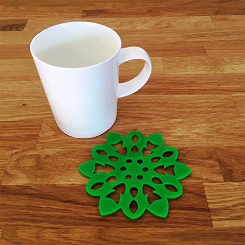 Super Cool Creations Coasters - Snowflake Shaped - Bright Green - 8 Set