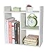 PAG Desktop Shelf Freestanding Wood Small Bookshelf Desk Supplies Organizers and Accessories Storage Display Rack Office Decor for Women, White