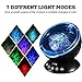 [Wall Adapter Included] Remote Control Ocean Wave Projector 7 Colors Led Night Light with Built-in Music Player for Living Room and Bedroom