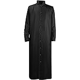 MYAYD Men's Cassock Robe Church Long Robe Choir Minister Clergy Pulpit Liturgical Multicolored Uniform