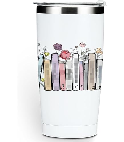 Book Lover Tumbler - Inspired Literary Theme 12oz Stainless Steel Insulated Mug