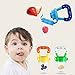 Baby Food Feeder, YCGRE Reusable Fresh Fruit Nibbler Pacifier BPA Free Infant Teething Toy with 2 Pack Baby Feeding Spoons for Toddler & Kids Bonus 3 Pcs Replacement Silicone Pouches (Boy)