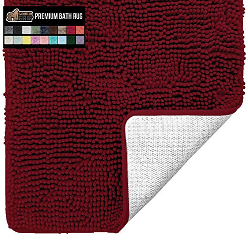 Gorilla Grip Original Luxury Chenille Bath Rug Mat, 42x24, Extra Soft