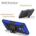 Droid Turbo Case, Circlemalls Dual Layers [Combo Holster] and Built-in Kickstand Bundled with Dual Layers Protection Hybrid Shockproof Phone Case and Stylus Pen for Motorola Droid Turbo XT1254-Blue