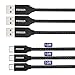 USB Type C Cable, FONKEN USB C to USB A Charger Cable [3-Pack 10FT] Nylon Braided Fast Charging Cord Compatible Samsung Galaxy S10 S9 S8 Plus Note 9 8,Moto Z Z2,LG V30 V20 G5 G6,Google Pixel (Black)
