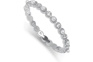 Stackable Ring for Women Minimalist Tiny Pearl Ring Silver Dainty Delicate Cute Ring Best Friend Stacking Diamond Gold Ring (