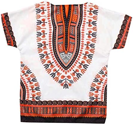 Boy Girl Kids Baby Unisex Bright African Colour Child Dashiki T Shirt Tee Tops