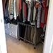 Evelots Rolling Trolley,18 Removable Pant Hangers, Trouser Organizer,Silver