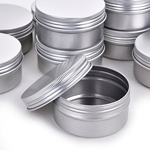 YQ Fizz 3 oz. 12 Pack Metal Tins Cans Bulk Storage Aluminum Jars Round