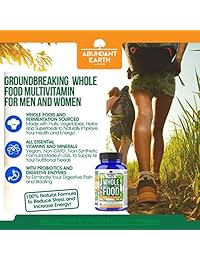 Toda la comida Multivitamínico para Hombres y Mujeres, vegano, todo Natural diario Vitaminas y Minerales, Con Probióticos, Enzimas, B-Complex, Omegas, frutas y verduras para la energía, cerebro, salud del corazón, 90 tabletas