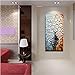 Asdam Art Oil Paintings - 3D Hand painted Flower Canvas Paintings White Floral Vase Art Vertical Wall art Abstract Modern Wall Artwork Decor For living Room Bedroom Bathroom Home Framed 20x40 inch