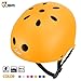 JBM international EPS foam Skateboard Helmet (Yellow, Medium)