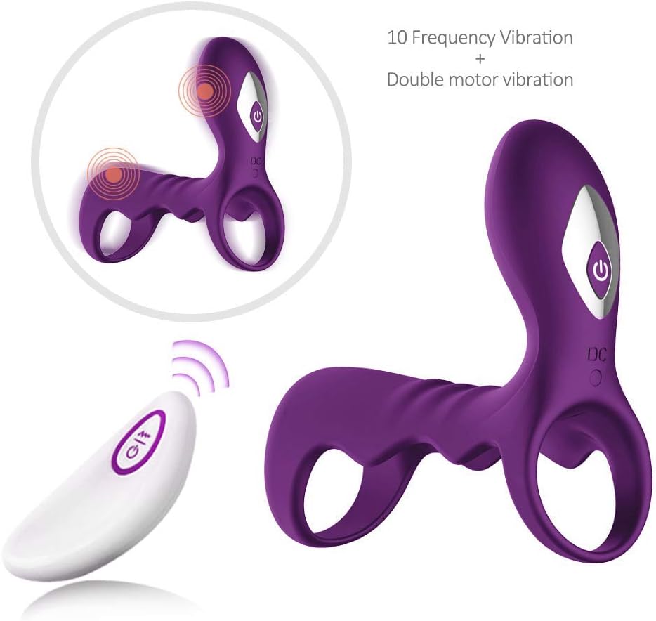 Wireless Remote Pennis Ring with Powerful 10 Patterns Handsfree Waterproof Wand Toy for Men Adults Couples Couple Simulation Vibranting Toy,T-Shirt