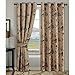 H.VERSAILTEX Blackout Curtains for Bedroom/Living Room Thermal Insulated Printed Curtain Drapes 96 Inches Long Energy Efficient Room Darkening Curtains Pair (2 Panels), Vintage Floral Brown & Blue