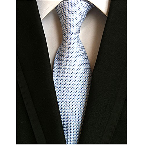 Jeatonge Lot 6 Pcs Mens Ties and 3 Free Tie Clips, Men's Classic Tie Necktie Woven Jacquard Neck Ties Gift box packing (Style 16)