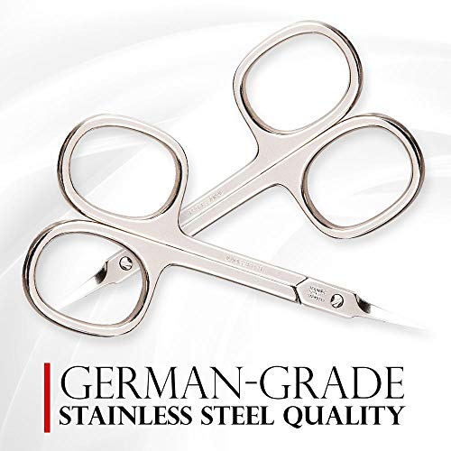 Titania Germany Solingen Tower Point Cuticle Scissors - Sharp Professional Grade Fingernail &Toenail Cutter - For Easy & Gentle Natural & Artificial Finger Nail & Toe Nail Grooming
