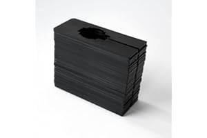 NAHANCO QSDBBLANK50, Black Rectangular Clothing Size Dividers, Blank, Kit of 50