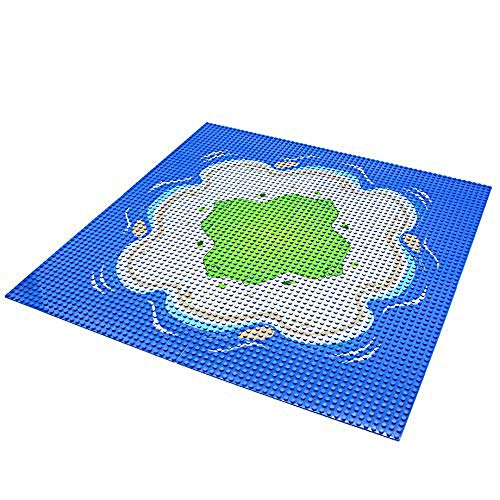 Feleph 4 PC Grass Oasis Beach Straight / Curve Road Base Plate Building Kit 10