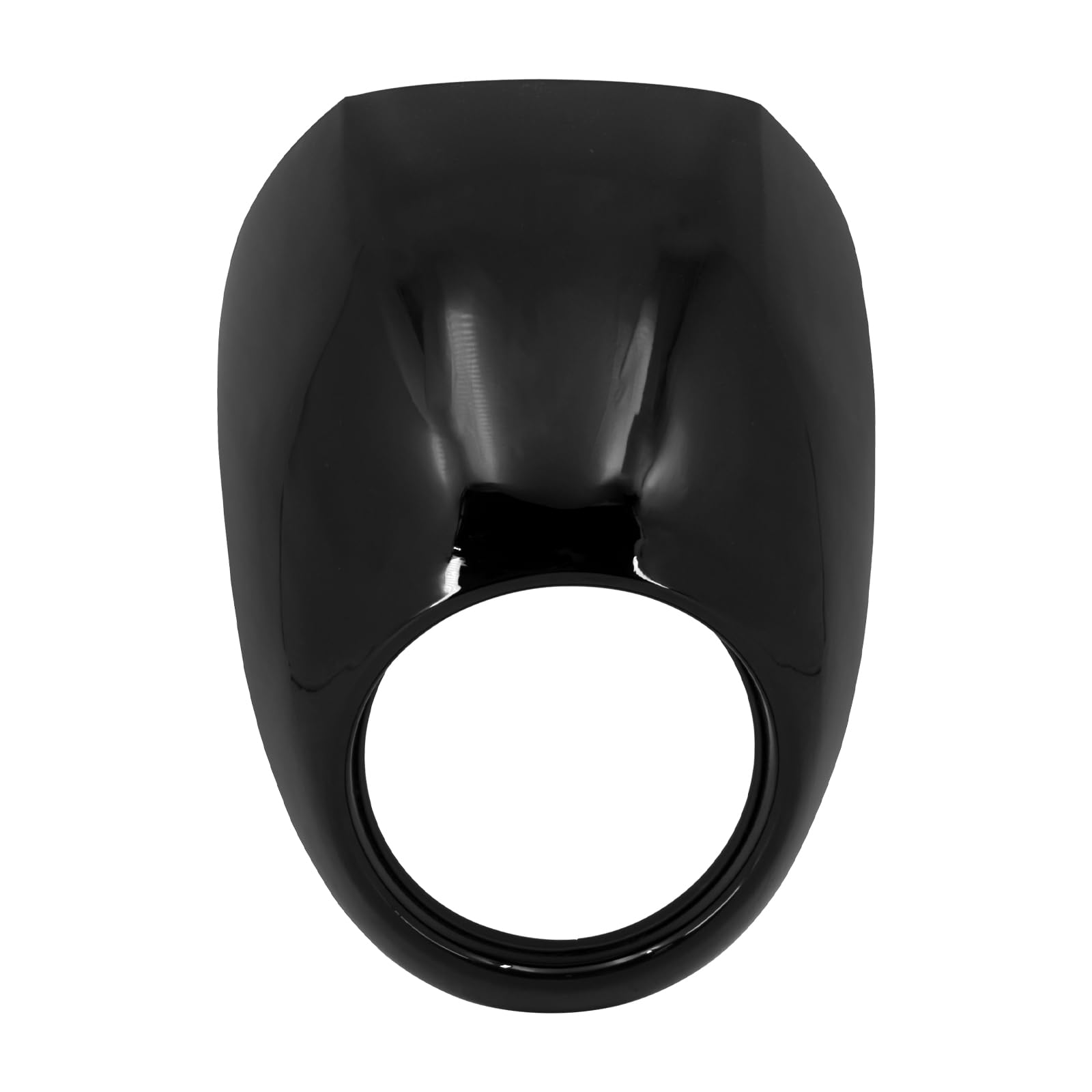 Photo 1 of HDBUBALUS Headlight Fairing Cover Gloss Black Front Cowl Fork Mount Headlamp Mask Visor Fit for Harley Sportster XL883 XL1200 Dyna