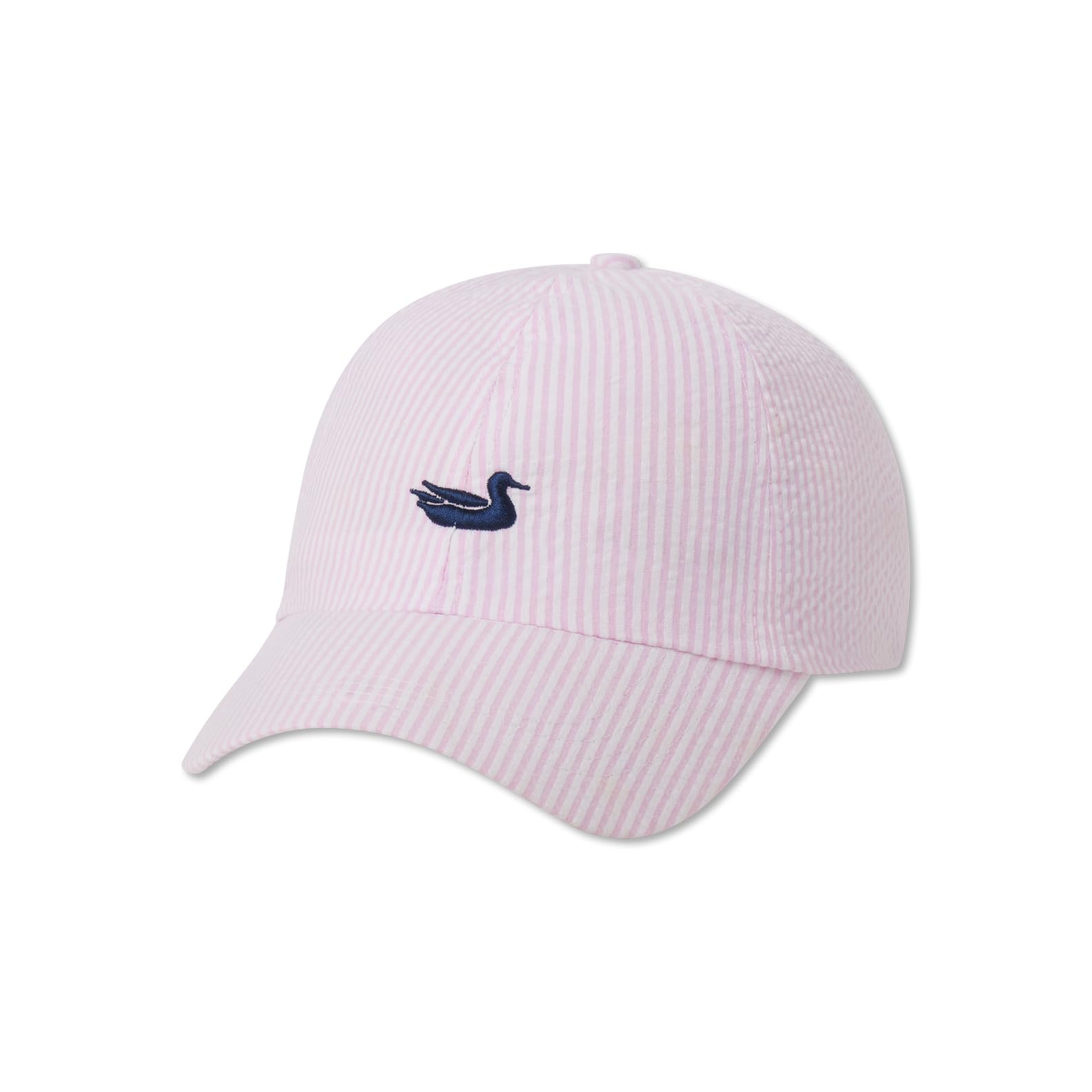 Photo 1 of Southern Marsh, Seersucker Hat, Pink Stripe with Navy, One Size