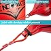 KUYOU Boxing Ball Speed Training Ball Double-end Bags Leather Speed Bag Punching Dodge MMA with Ring Locking for Training Gym Exercise Agility - Red