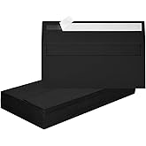 Mulbozy 50 Pcs Black #10 Business Envelopes, Self Seal Standard Envelopes, Windowless Business Mailing Envelopes for Office, Checks, Letters, Invoices, Statements, Wedding, Size 4-1/8 x 9-1/2 inch