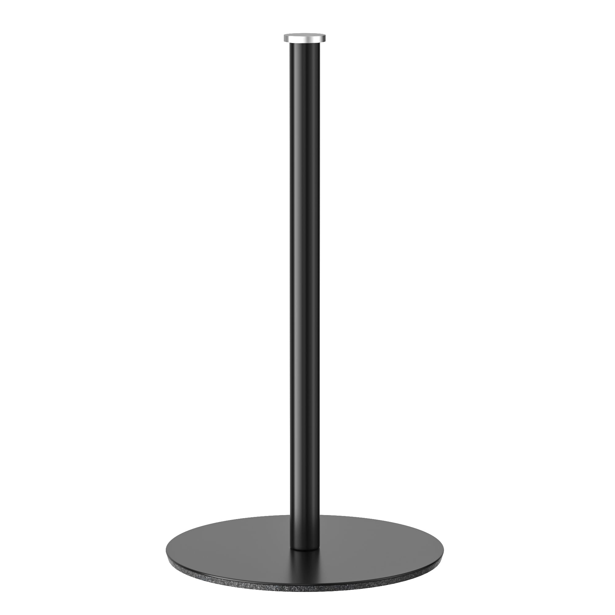 Matte Black Kitchen Roll Holder - Free Standing Paper Towel Holder Stand, Non Slip Modern Kitchen Countertop Organizer Fits Most Size Paper Roll