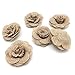6pcs Hessian Burlap Small Flowers Rustic Wedding Craft Making Decor 4.5CM