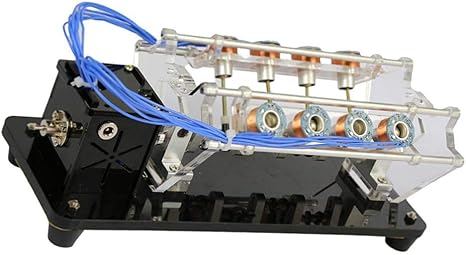 Amazon P Prettyia 電磁石エンジンモデル Vタイプ モーター 教育モデル 科学おもちゃ サイエンス教育 耐久性 全4サイズ 8コイル 電気 電力 おもちゃ