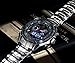 Men's Military Steel Men's Quartz Clock Dual time Digital Blue Binary LED Alarm Waterproof Sport Watch