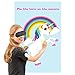 Pin The Horn On The Unicorn Party Game for Kids Birthday Party Decorations Rainbow Unicorn Party Supplies Magical Gold Glitter Horns Party Favor Games Girls Unicorn Gift with Eye Mask