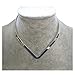 New Shiny Silver 6mm Wide V Shaped Choker Collar Necklace Wire (CV3), Silver, 16