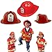 Adorox 12 Pcs Firefighter Chief Soft Plastic Hat Party Favor