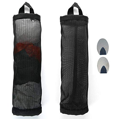 (2Pcs) Mesh Garbage Bag Plastic Bag Holder Dispensers And Dispenser Hanging Folding Mesh Garbage Bag Organizer Trash Bags Holder Recycling Containers Plastic Waste Bag Storage for Kitchen ...