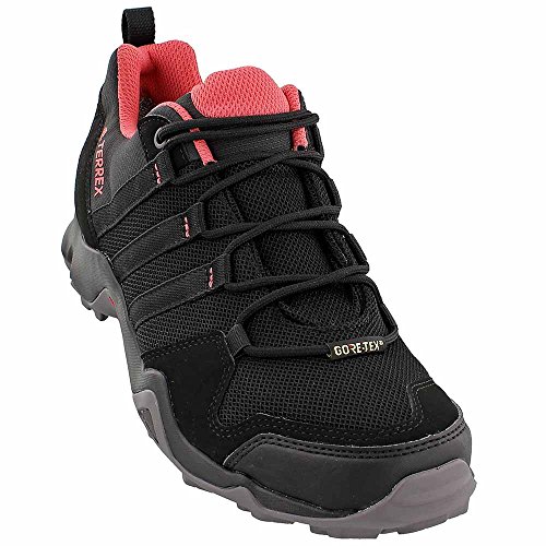 adidas Sport Performance Women's Terrex AX2R Gore-Tex Hiking Sneakers, Black Textile, Rubber, 9 M