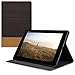 kwmobile Case for Sony Xperia Tablet Z4 - PU Leather and Canvas Protective Cover with Stand Feature - Anthracite Light Brown