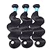 HiMei Hair 7A Brazilian Body Wave 3 Bundles Natural Black Brazilian Hair Bundles Virgin Human Hair Bundles Human Hair Weave (14 16 18inch)