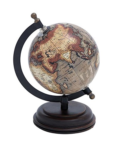Deco 79 38136 Metal Wood Globe 9 x 5