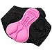 Topix New Women Bicycle Cycling Underwear Gel 3D Padded Coolmax Bike short Pants Black&Pink