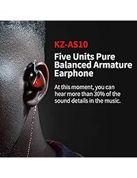 KZ AS10 Pure 5   Auriculares de diadema de alta fidelidad con monitor de oreja