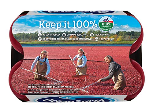 OCEAN SPRAY 100% JUICE, CRANBERRY, 10 FL OZ (PACK OF 6)